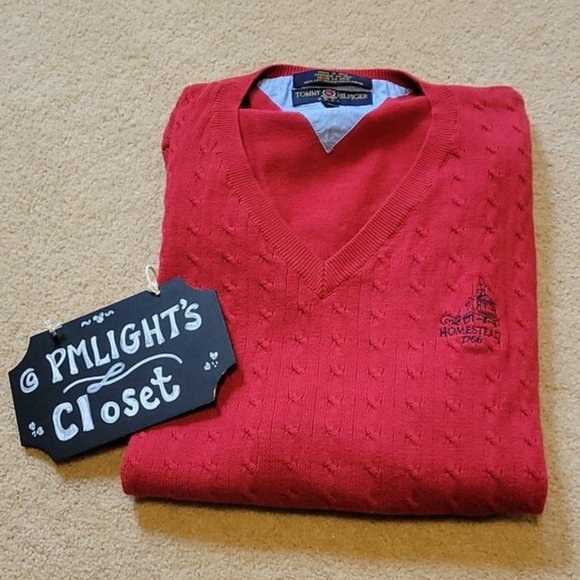 Tommy Hilfiger Golf XL Sweater Vest Red The Homestead 1766 - Picture 1 of 6